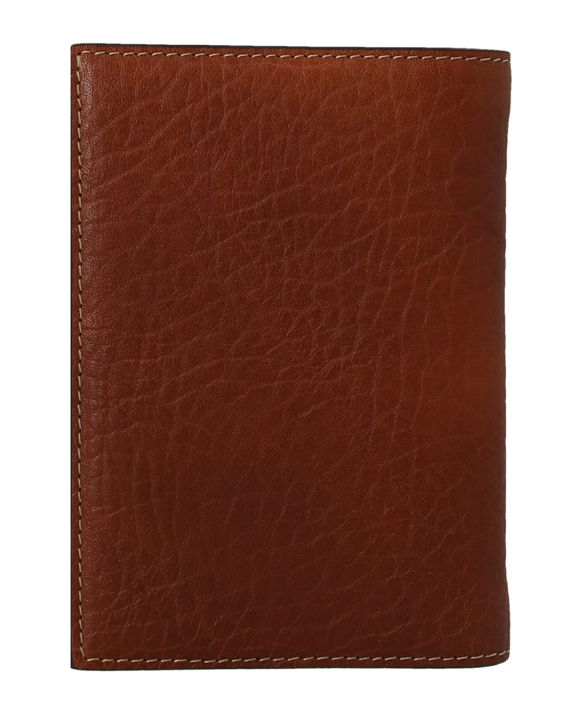 BRUNELLO CUCINELLI MEN'S COPPER LEATHER PASSPORT HOLDER