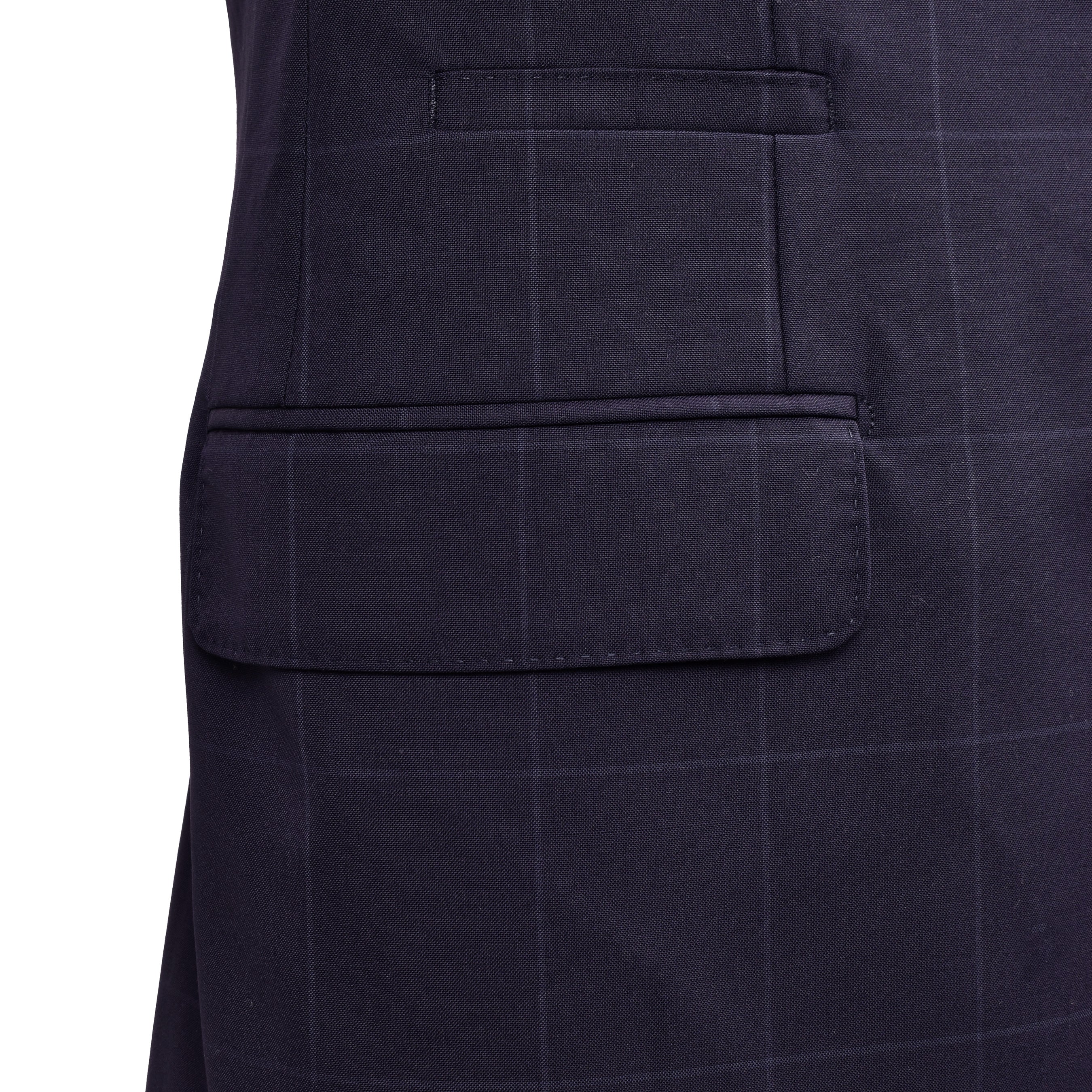 BRUNELLO CUCINELLI MEN'S NAVY VIRGIN WOOL THREE-BUTTON SUIT