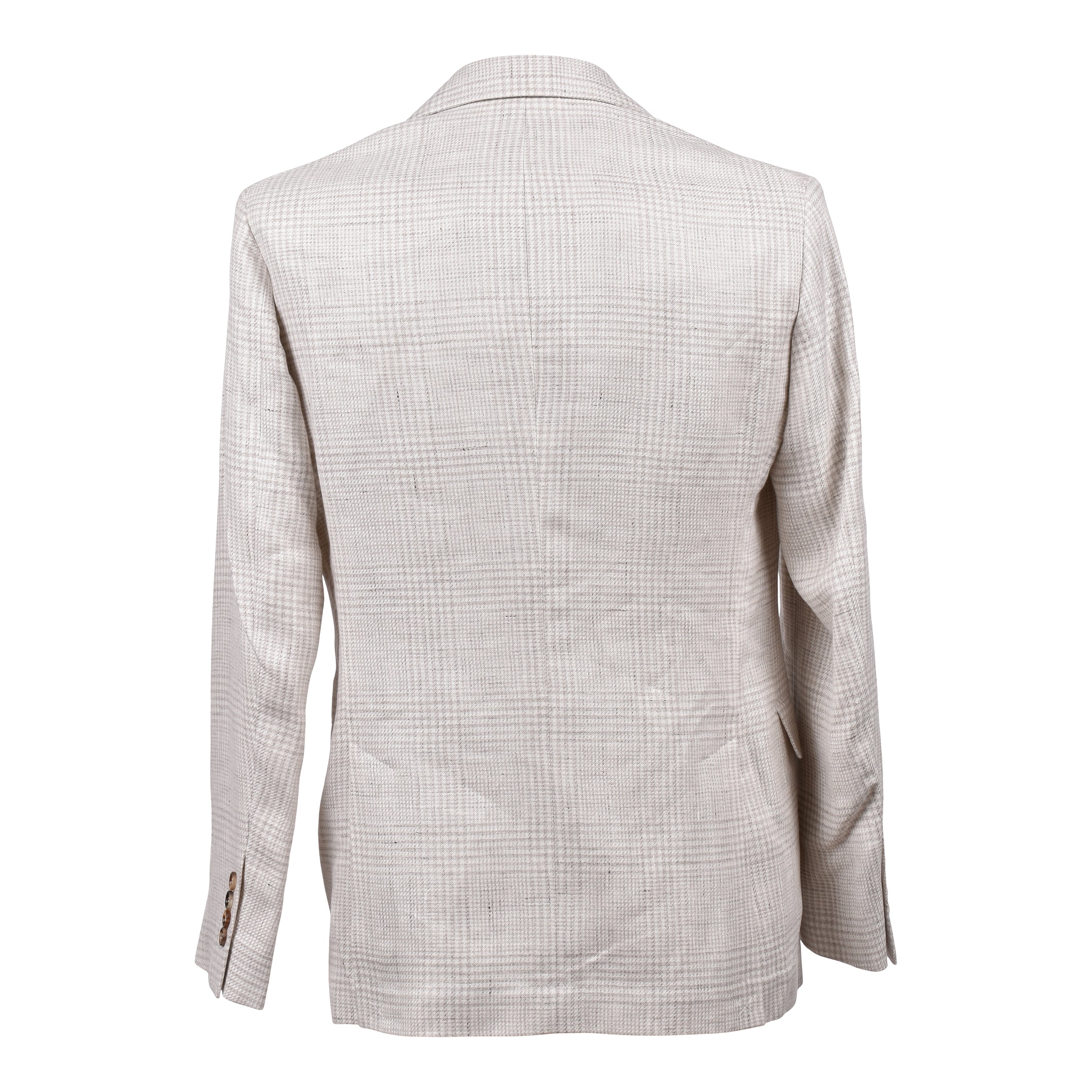 BRUNELLO CUCINELLI MEN'S LIGHT PLAID LINEN WOOL SUIT