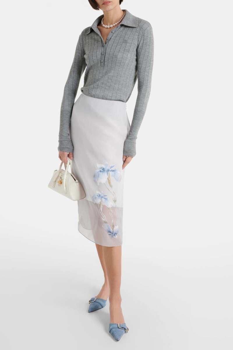 Givenchy Midi Skirt_Ice Blue