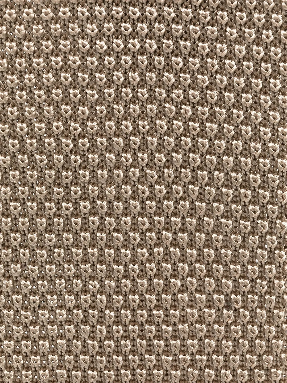 BRUNELLO CUCINELLI MEN'S BEIGE KNIT TIE WITH CONTRAST TIP