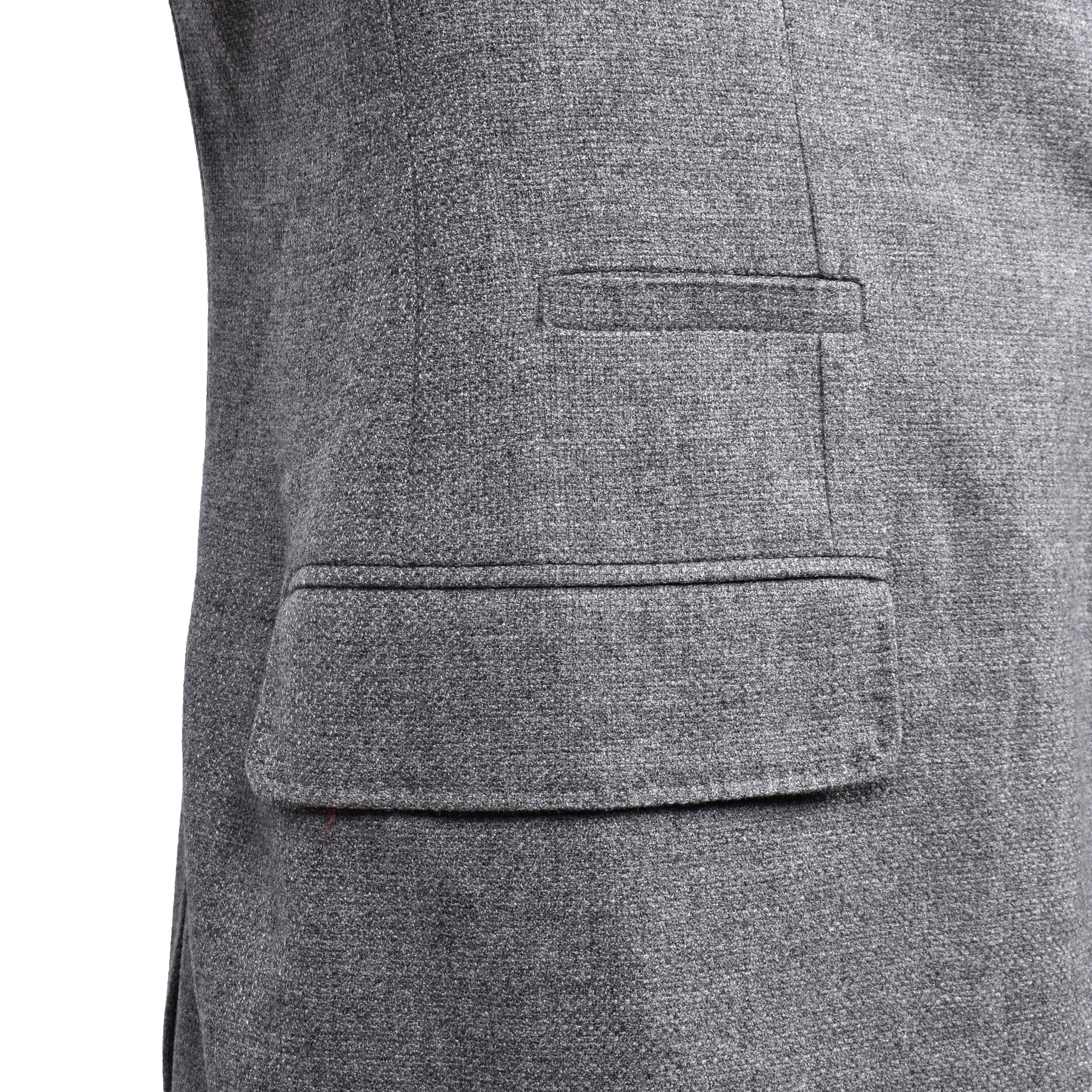 BRUNELLO CUCINELLI MEN'S GREY CASHMERE THREE-BUTTON BLAZER