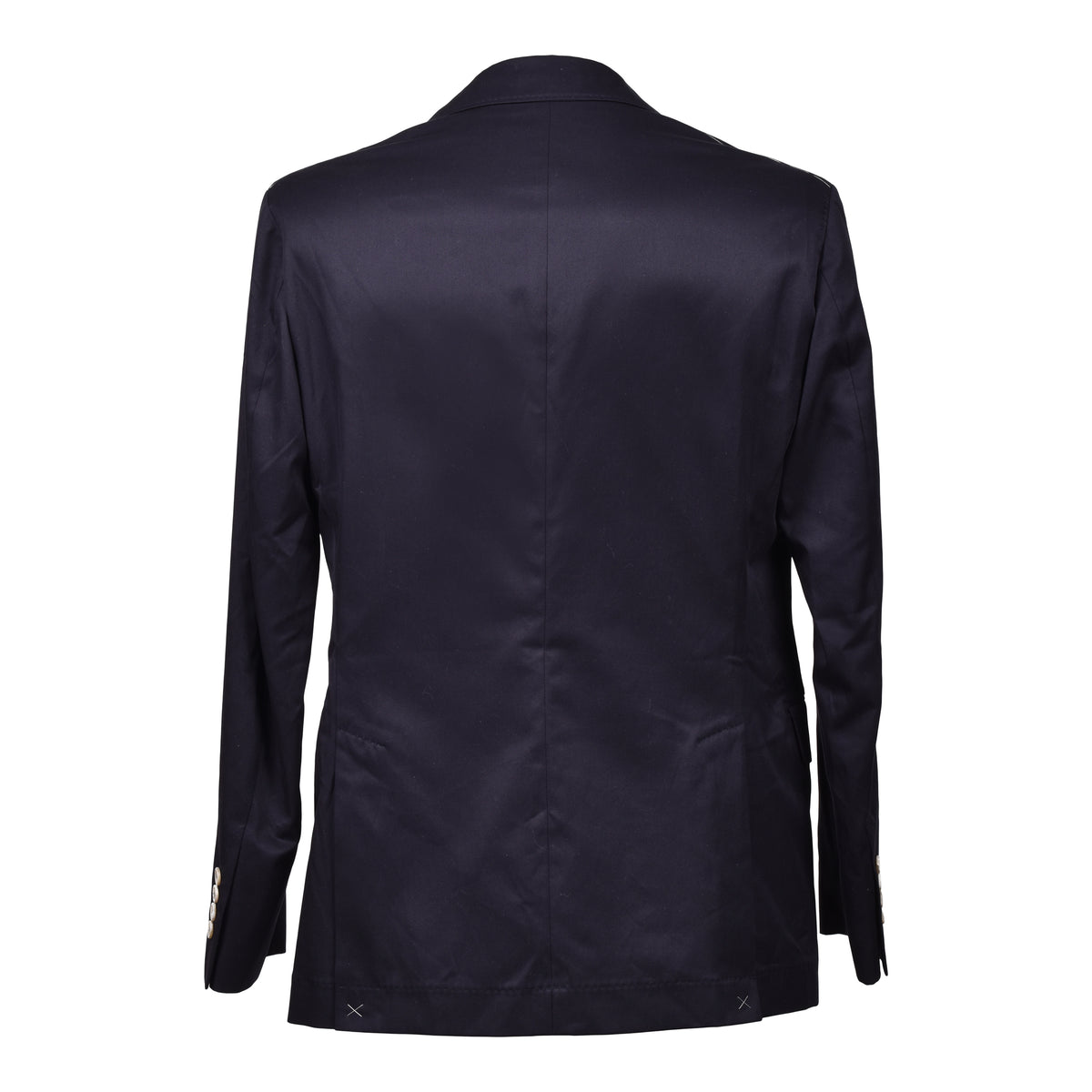 BRUNELLO CUCINELLI MEN'S NAVY TAILORED COTTON BLAZER