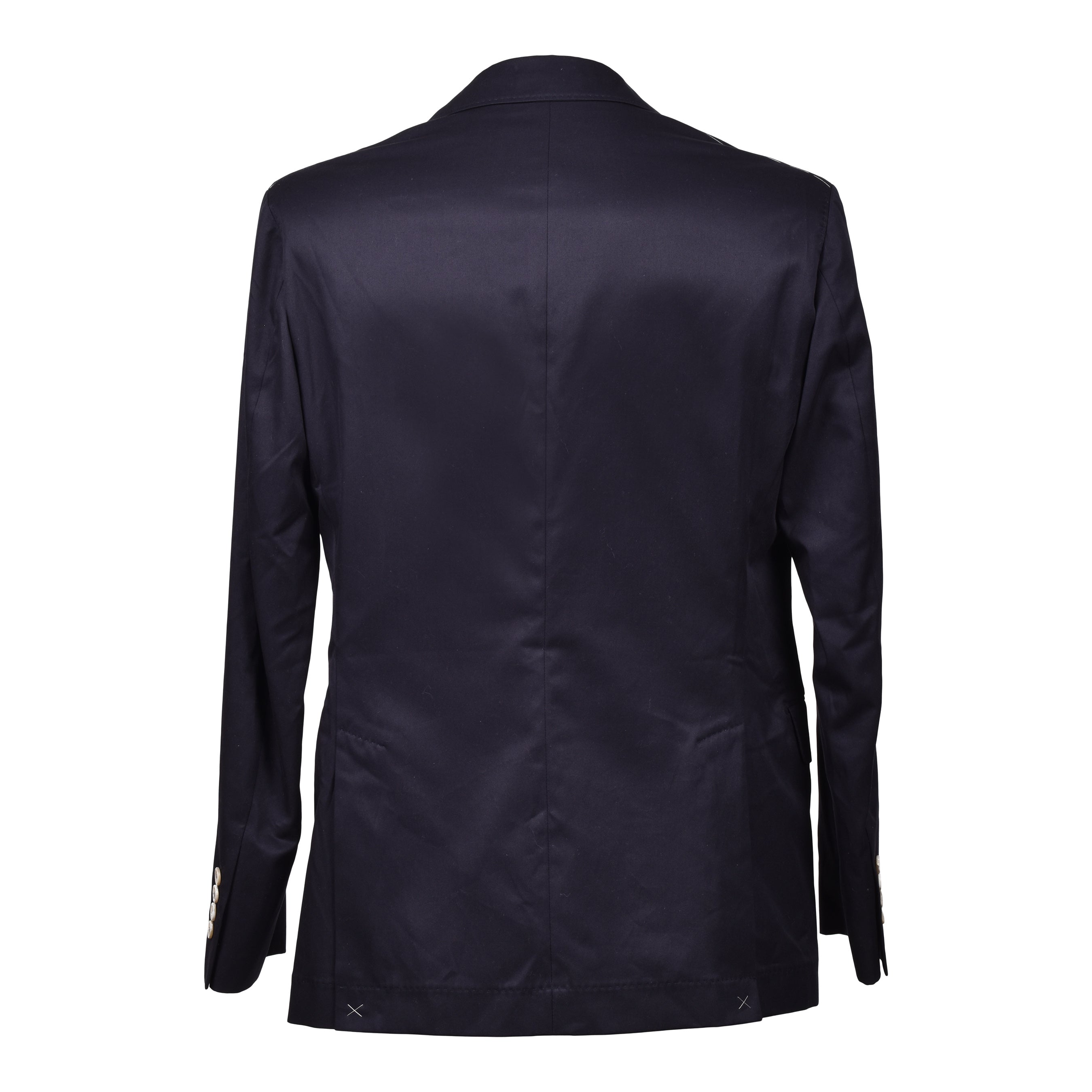 BRUNELLO CUCINELLI MEN'S NAVY THREE-BUTTON BLAZER