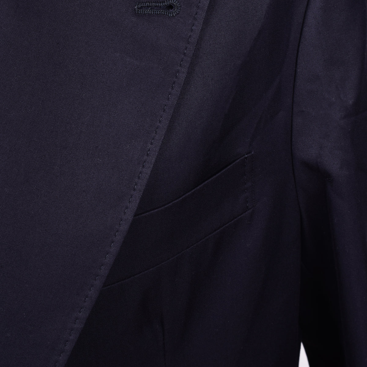 BRUNELLO CUCINELLI MEN'S NAVY TAILORED COTTON BLAZER