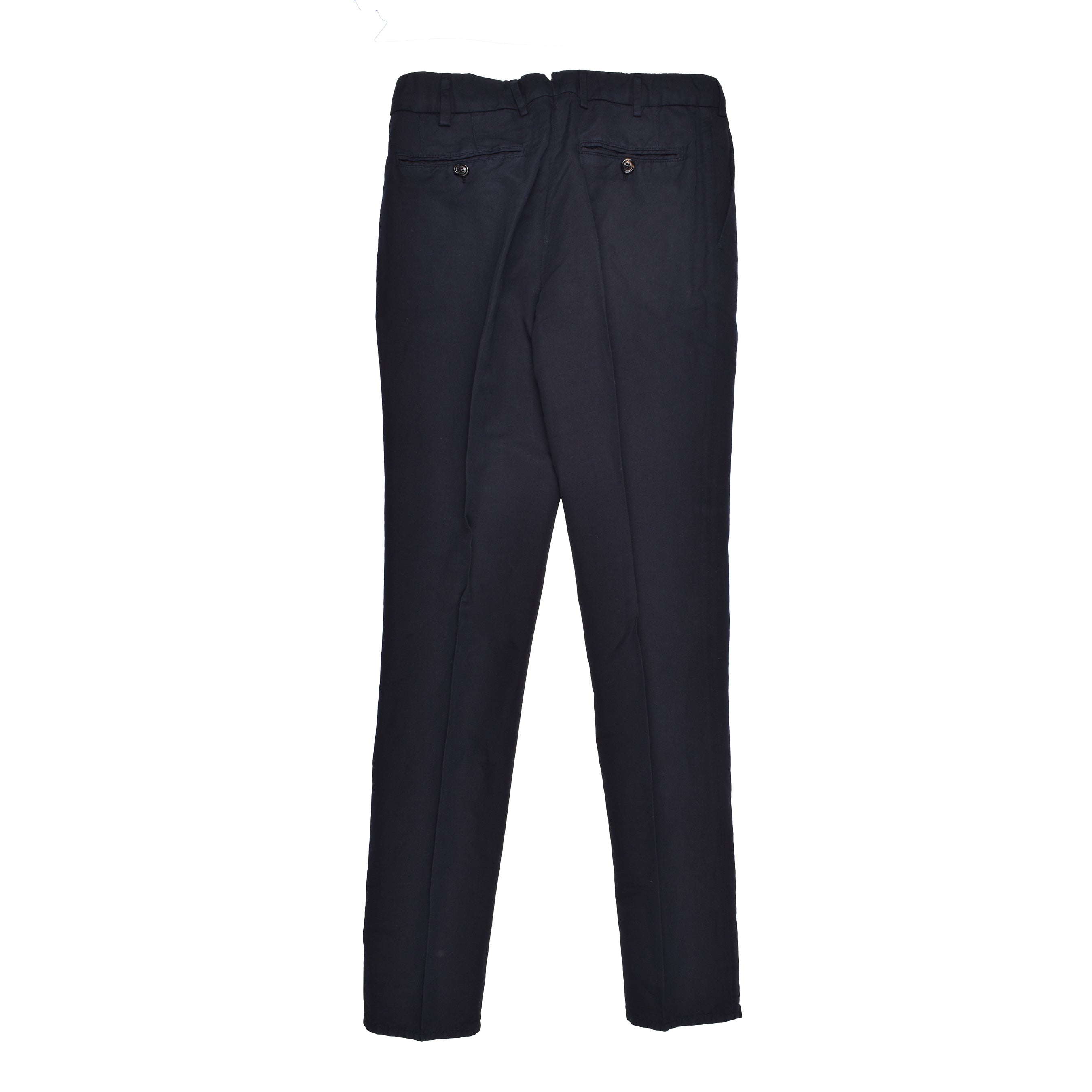 BRUNELLO CUCINELLI MEN'S NAVY TAILORED LINEN TROUSERS