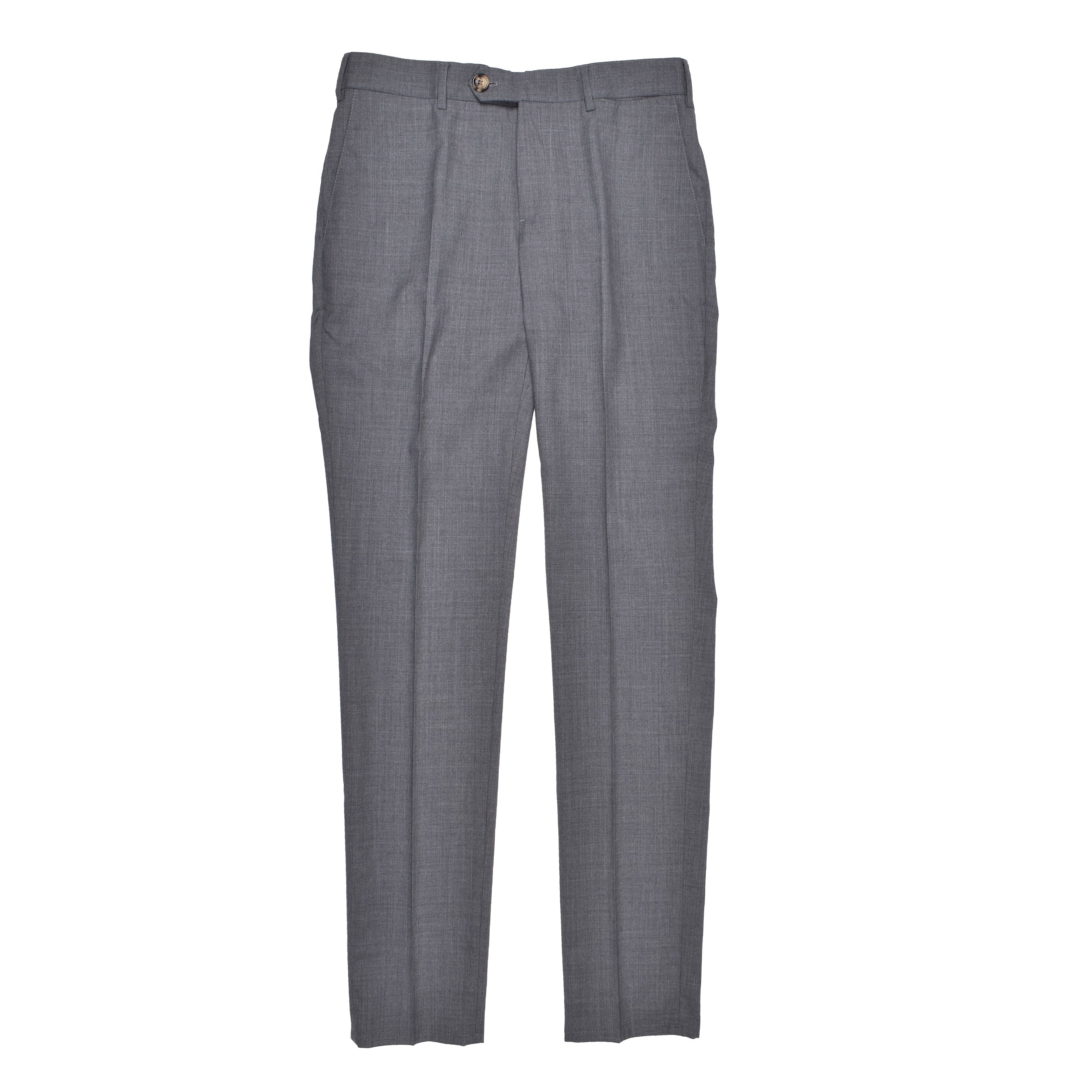 BRUNELLO CUCINELLI MEN'S GRAY VIRGIN WOOL DRESS TROUSERS