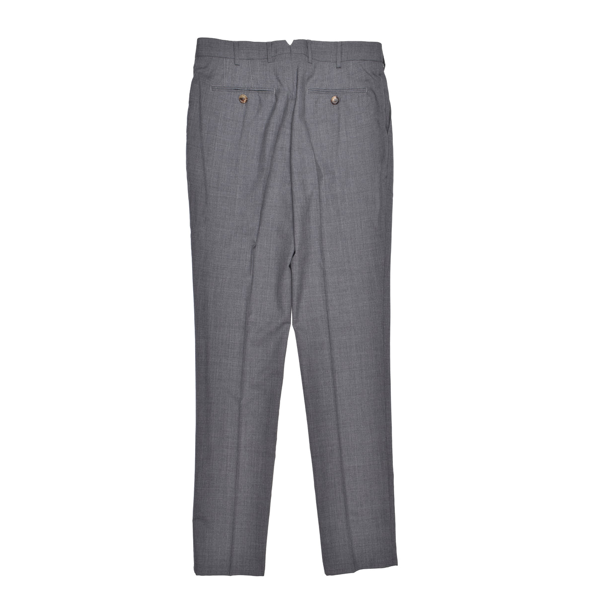 BRUNELLO CUCINELLI MEN'S GREY VIRGIN WOOL TROUSERS