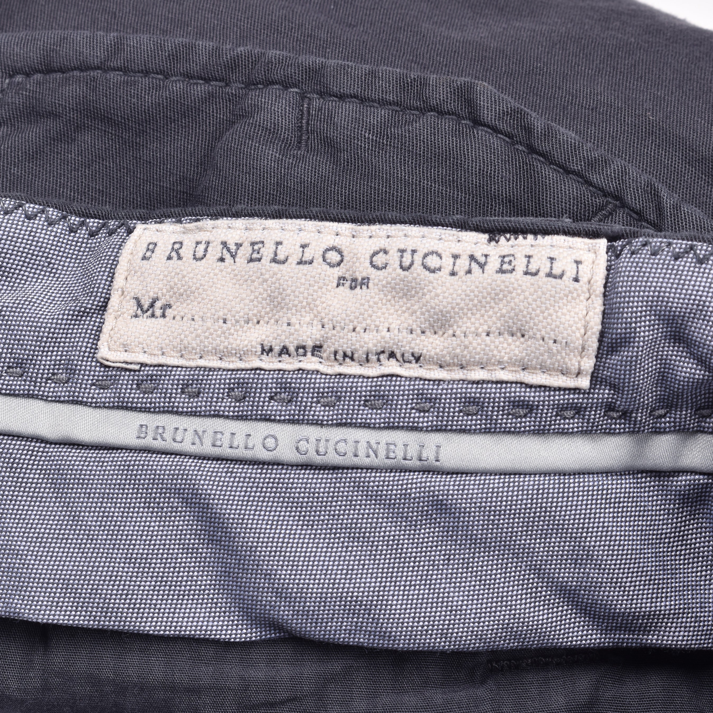 BRUNELLO CUCINELLI MEN'S ANTHRACITE LINEN BLEND CARGO SHORTS