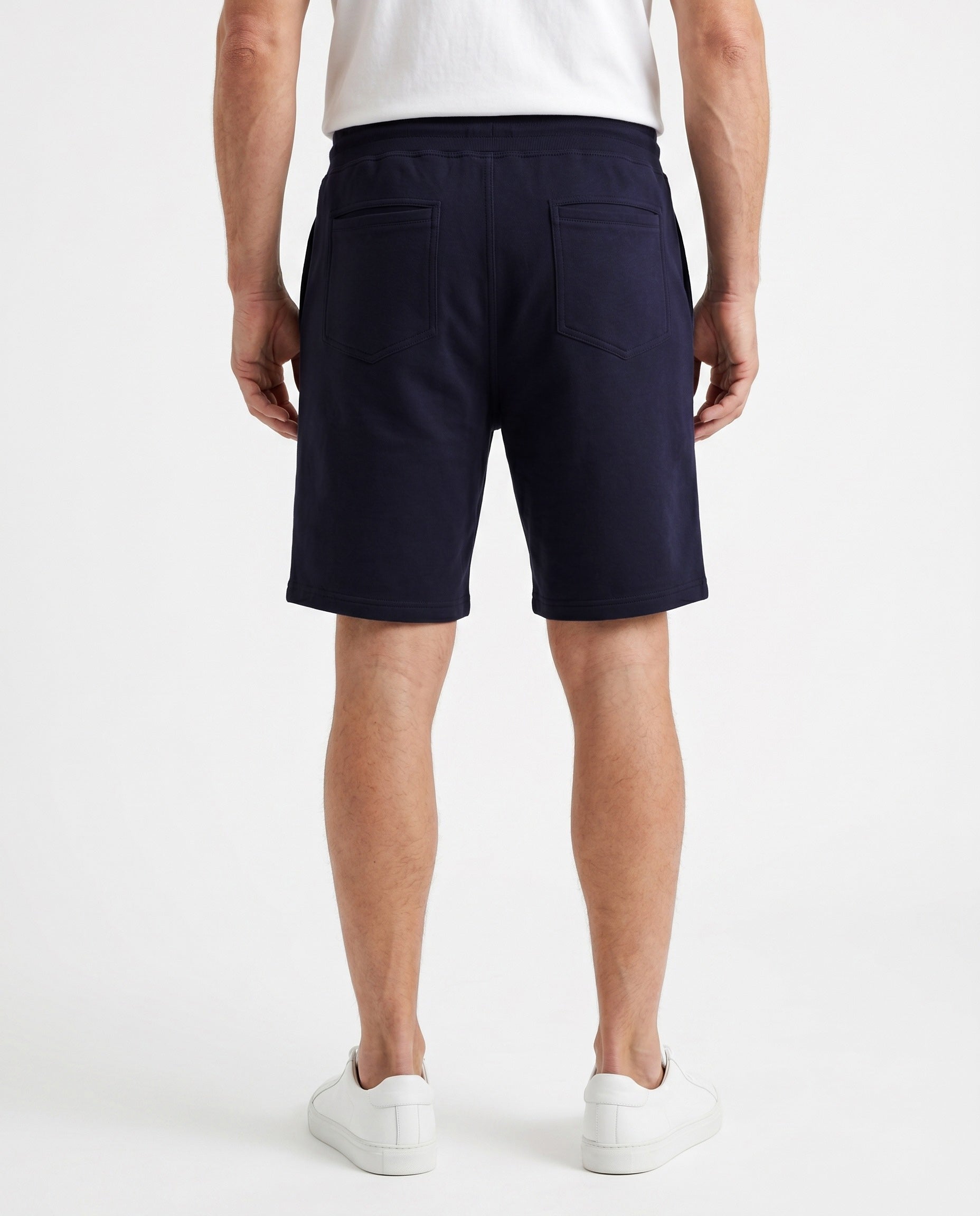 BRUNELLO CUCINELLI MEN'S COBALT TAILORED GYM SHORTS