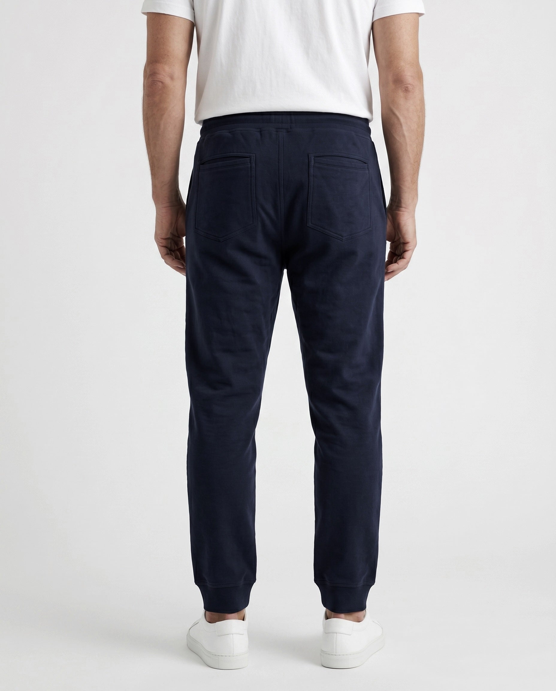 BRUNELLO CUCINELLI MEN'S NAVY DRAWSTRING TROUSERS