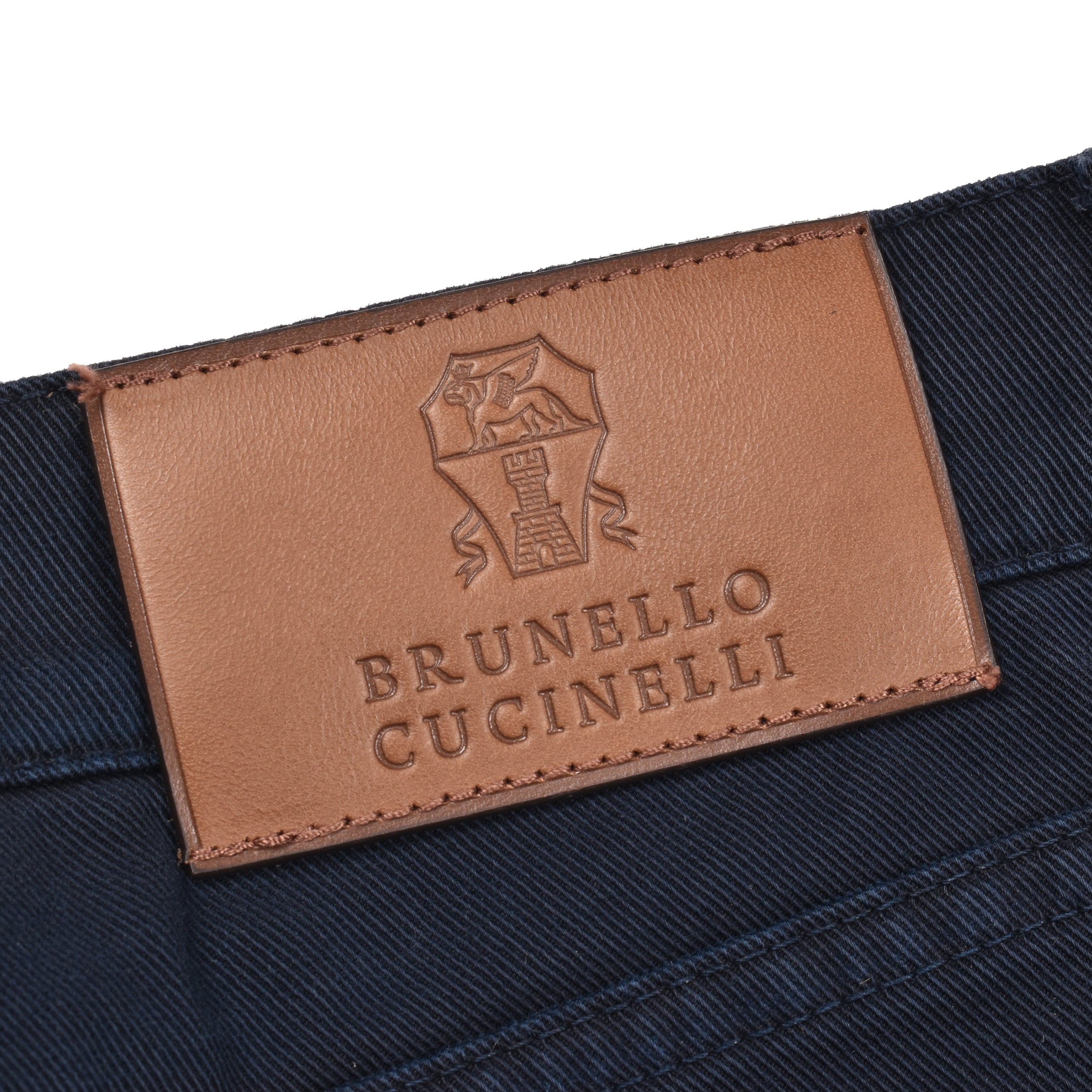 BRUNELLO CUCINELLI MEN'S DARK NAVY TRADITIONAL FIT TROUSERS
