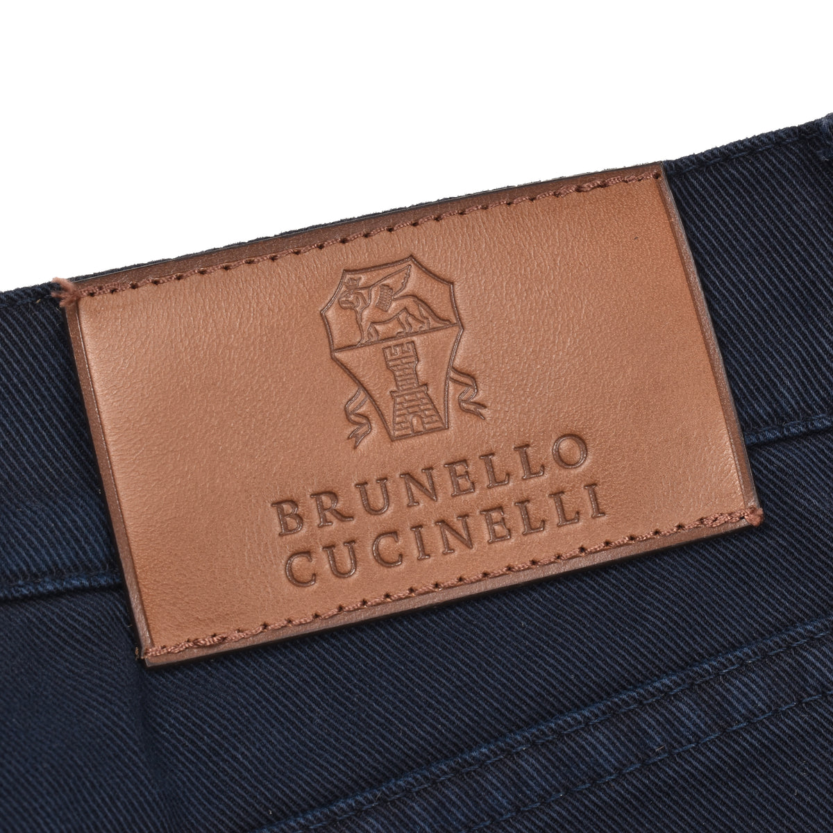 BRUNELLO CUCINELLI MEN'S DARK NAVY TRADITIONAL TROUSERS