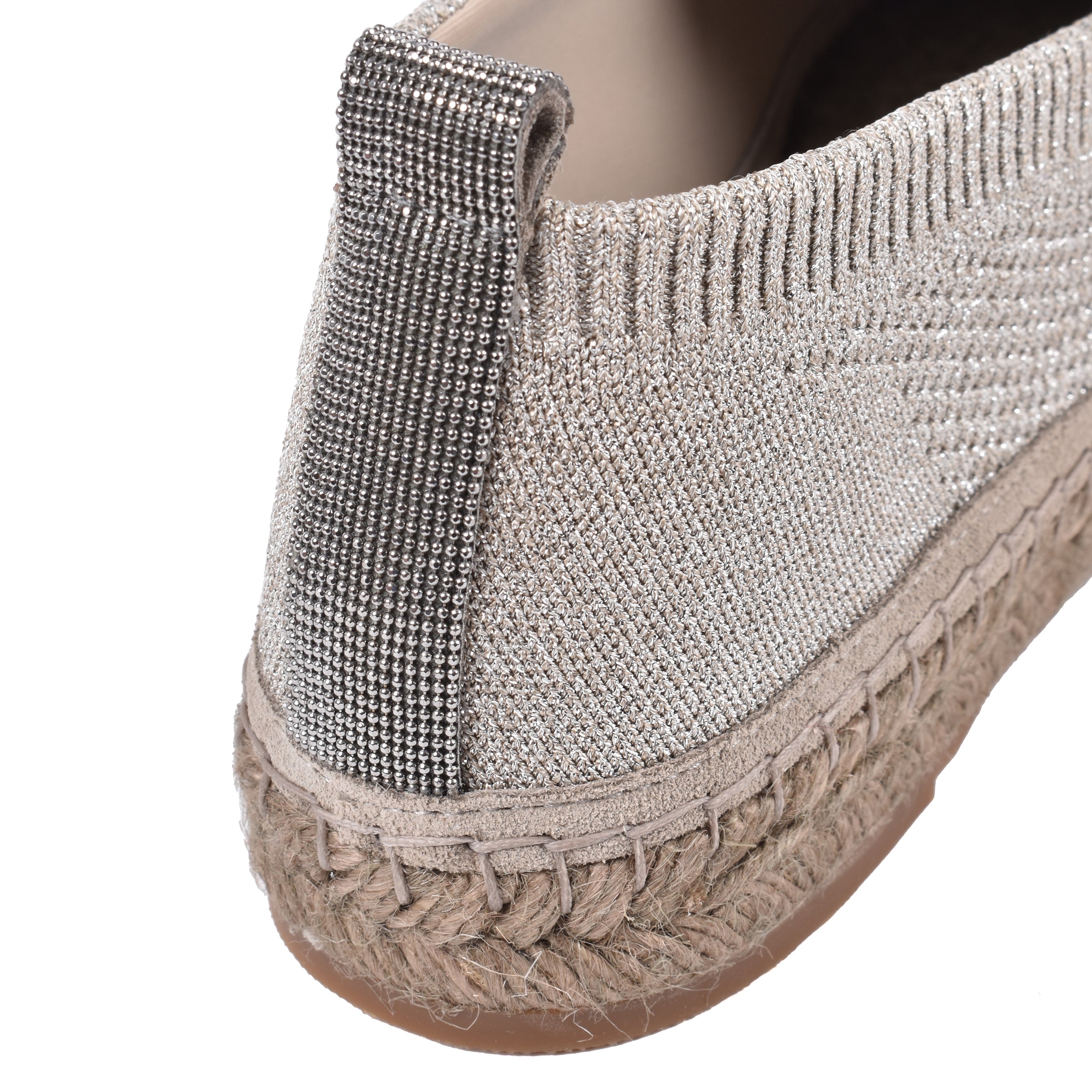 BRUNELLO CUCINELLI WOMEN'S LIGHT BEIGE KNIT ESPADRILLES