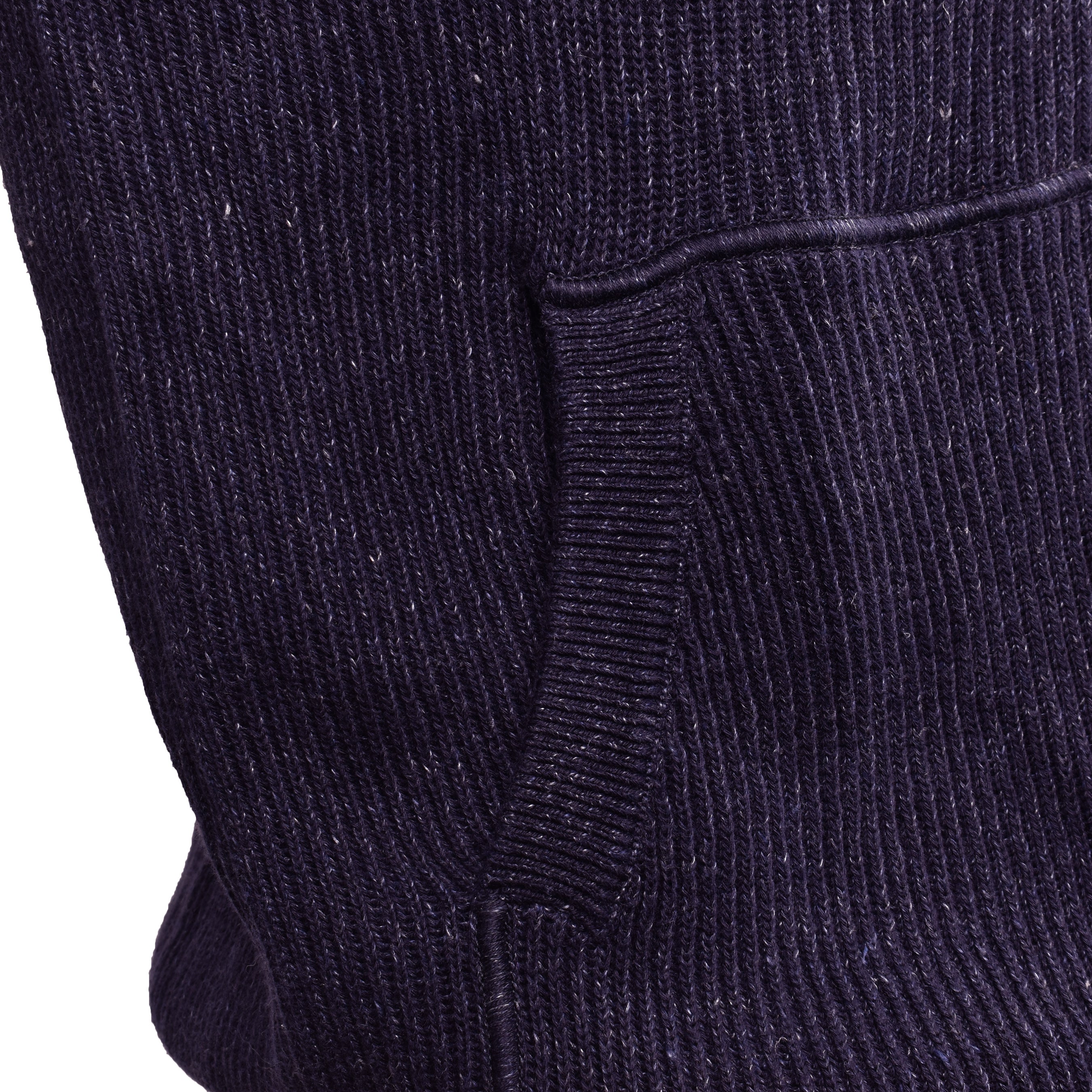 BRUNELLO CUCINELLI MEN'S NAVY KNIT ZIP-UP HOODIE SWEATER