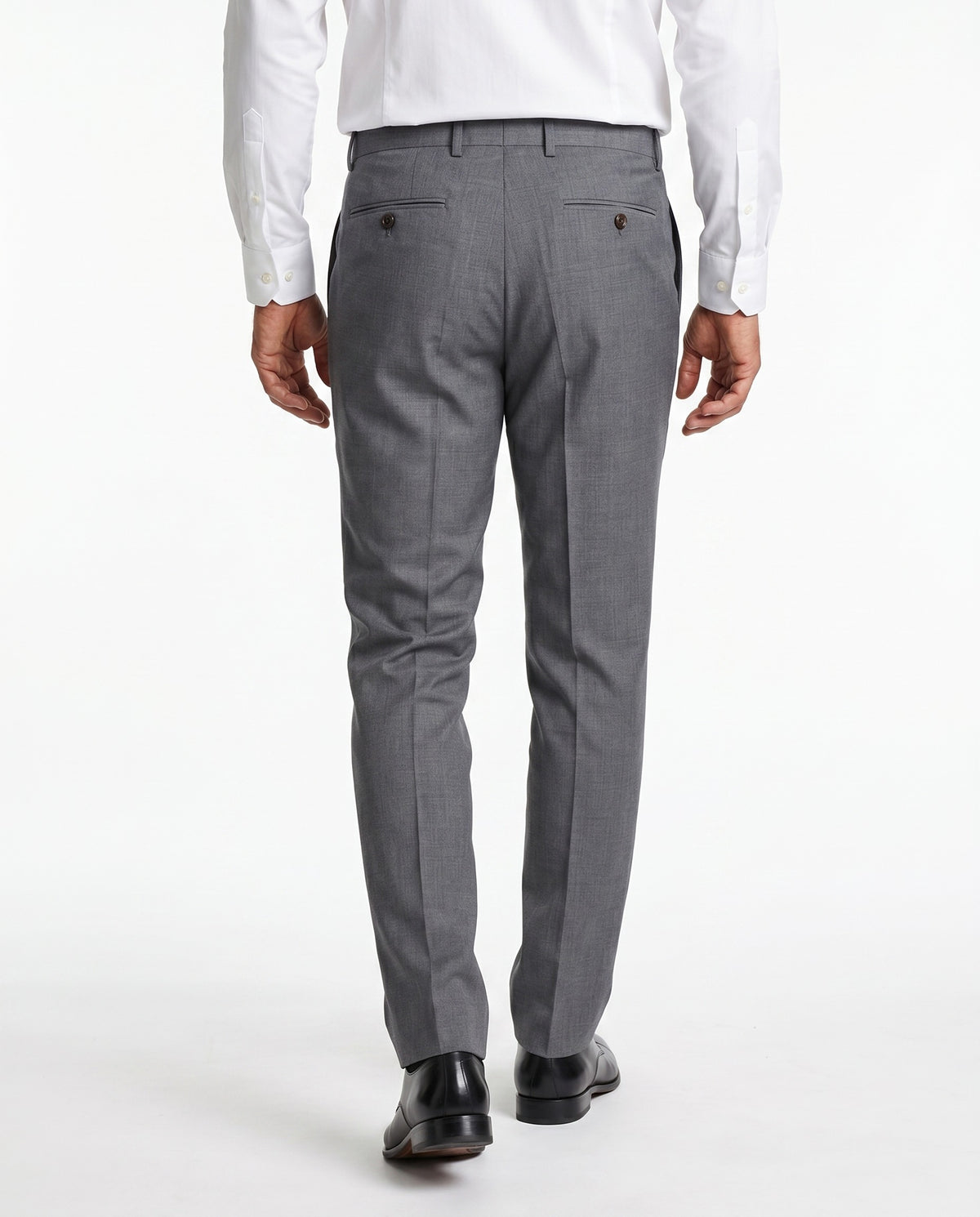 BRUNELLO CUCINELLI MEN'S GREY VIRGIN WOOL TROUSERS