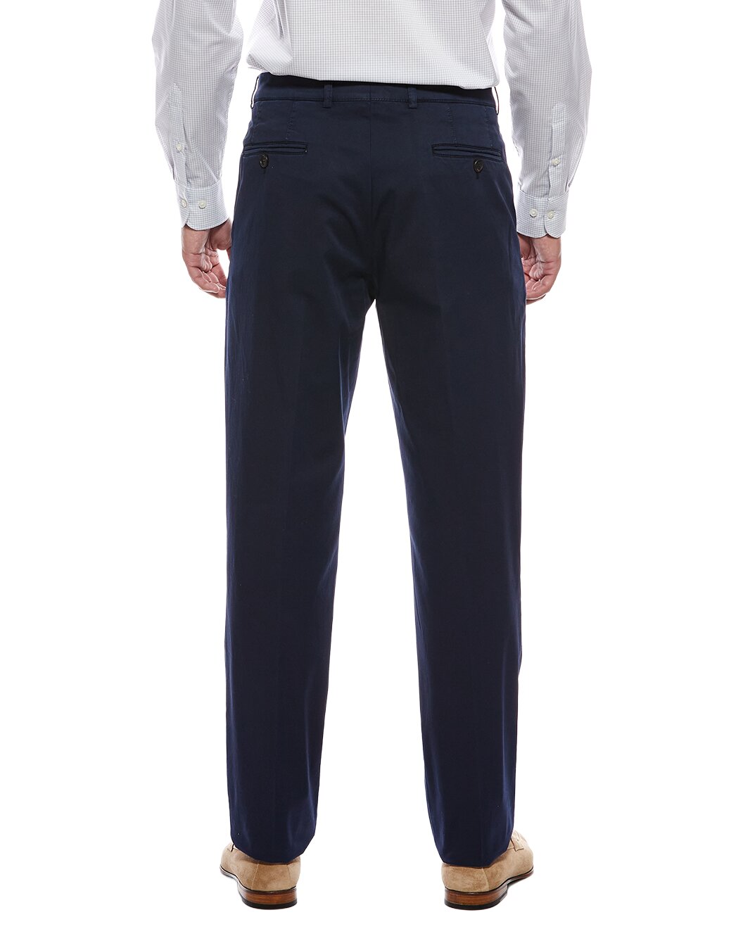BRUNELLO CUCINELLI MEN'S NAVY TAILORED TROUSERS