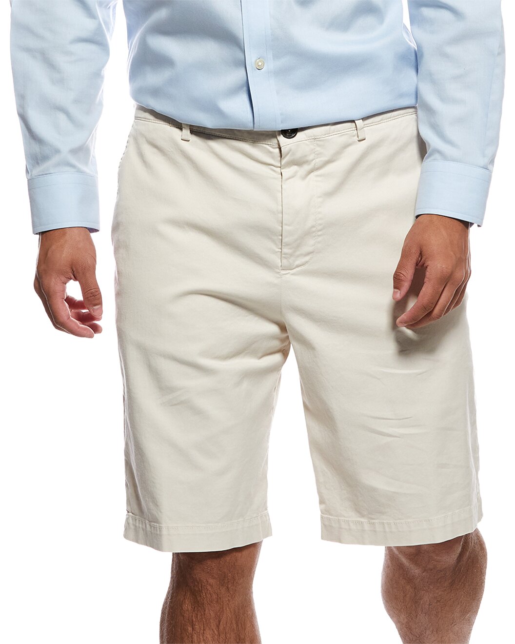 BRUNELLO CUCINELLI MEN'S BEIGE TAILORED SHORTS