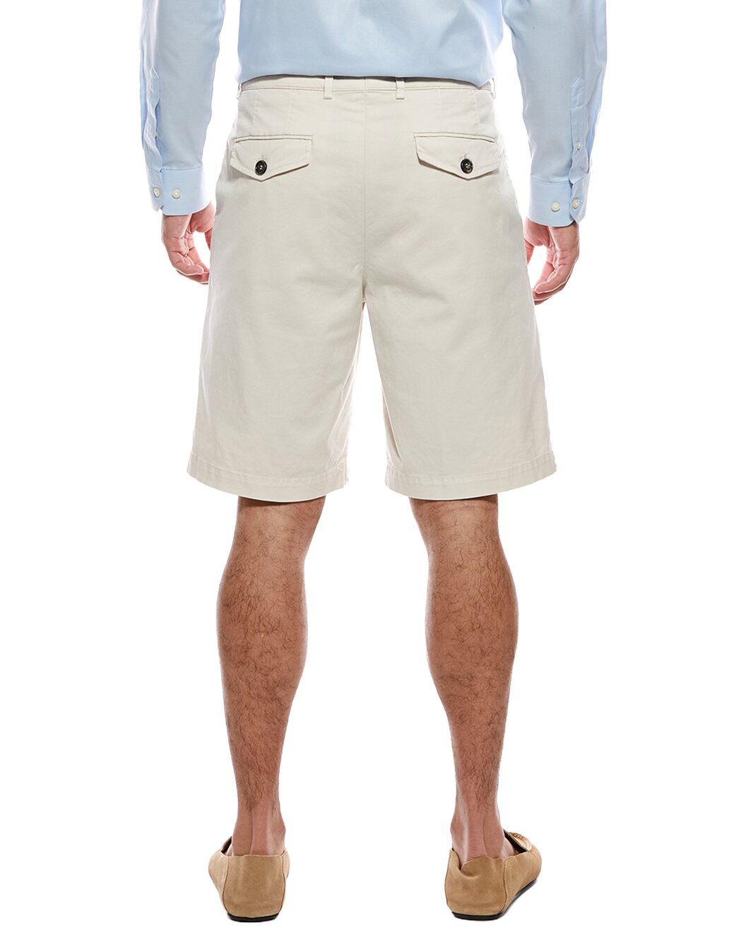BRUNELLO CUCINELLI MEN'S BEIGE TAILORED SHORTS
