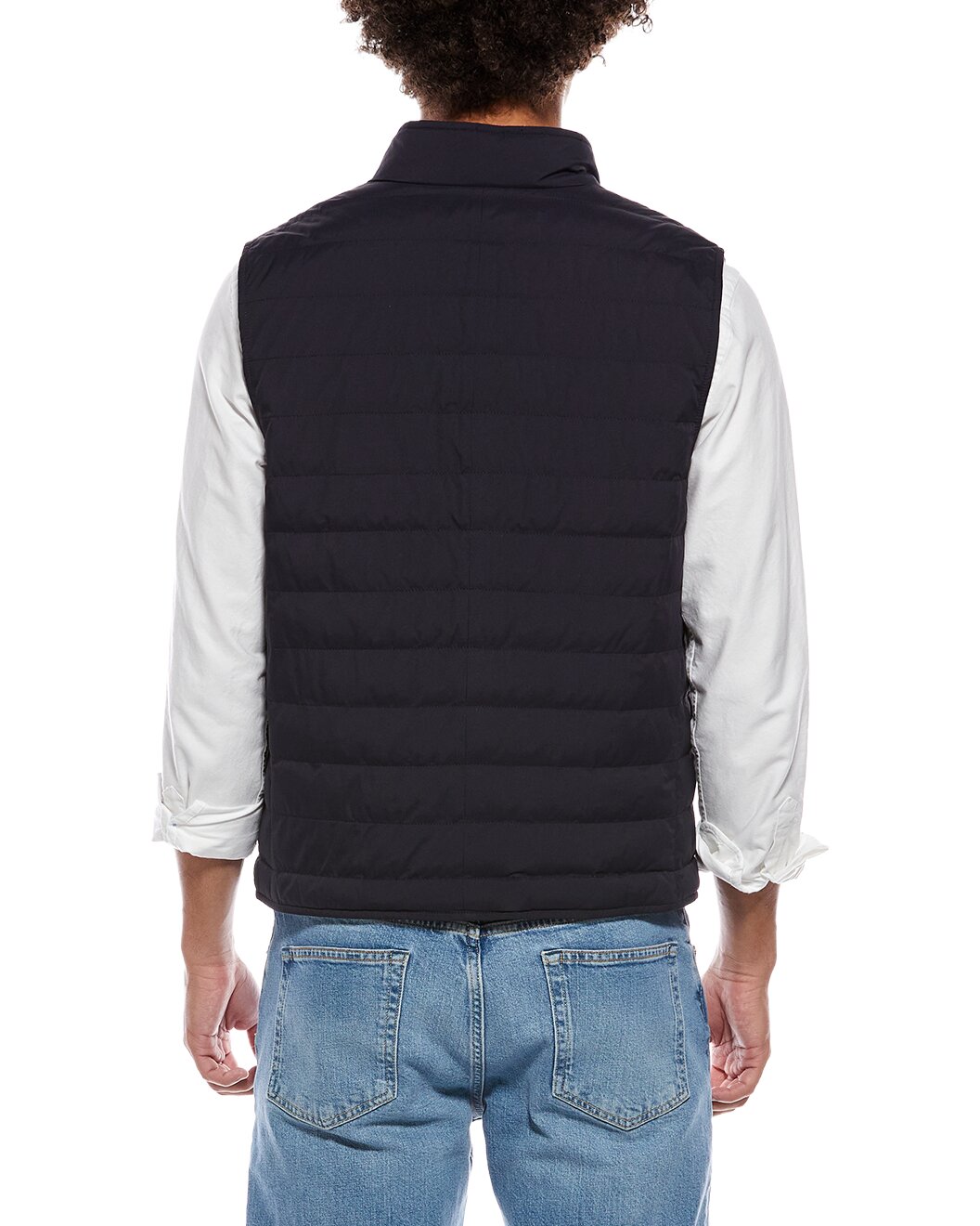 BRUNELLO CUCINELLI MEN'S INK QUILTED VEST
