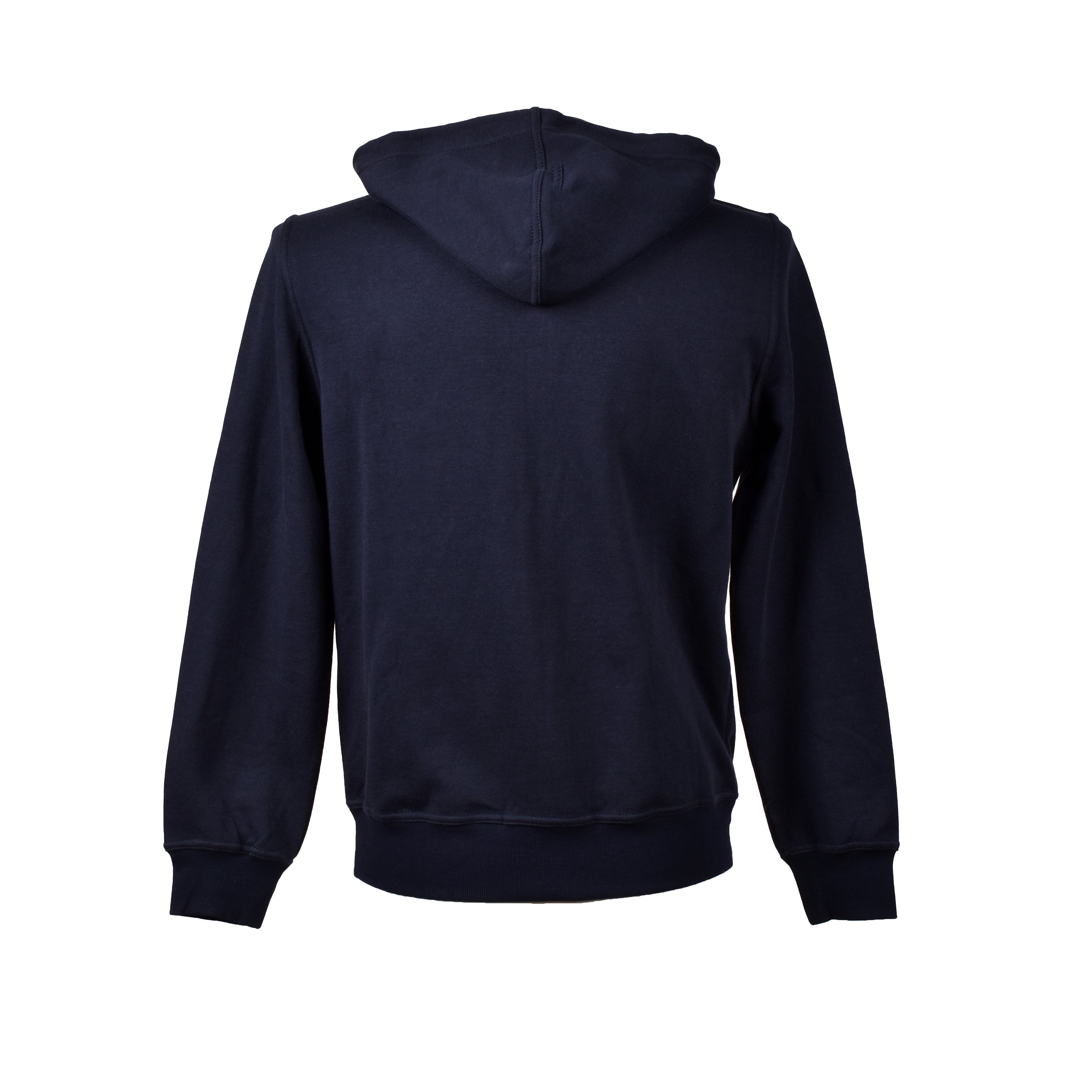 BRUNELLO CUCINELLI MEN'S NAVY ZIP-UP HOODED SWEATSHIRT