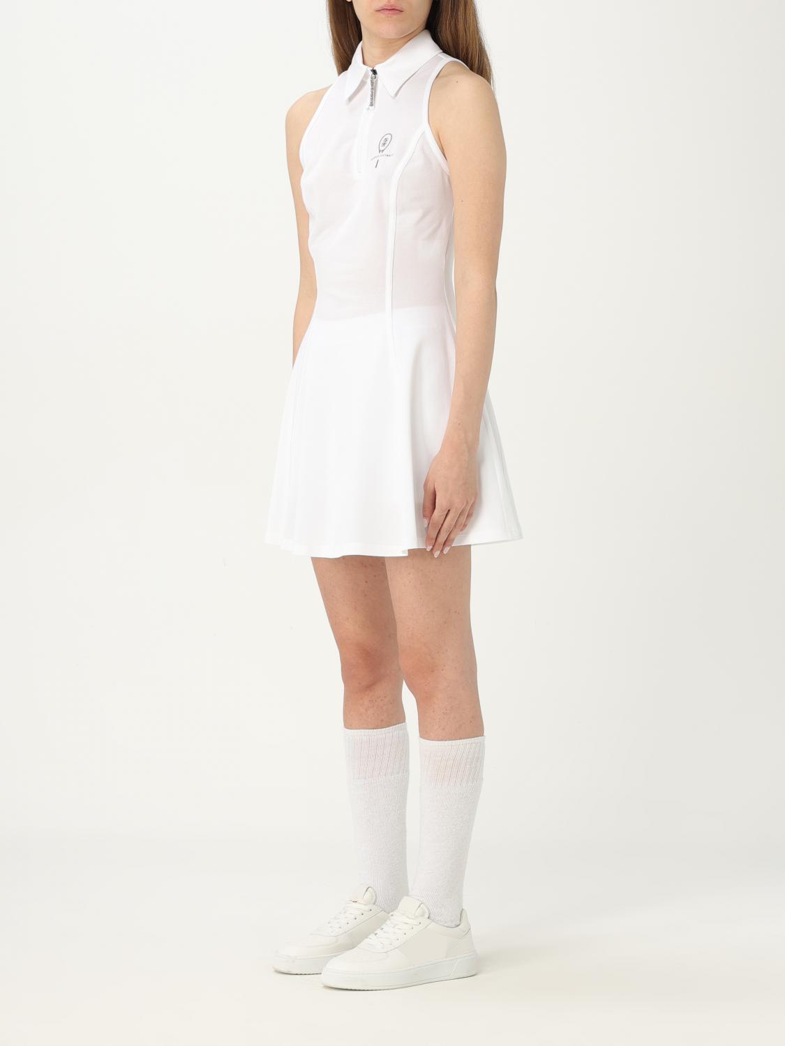 BRUNELLO CUCINELLI WOMEN'S OPTICAL WHITE ZIP COLLAR DRESS