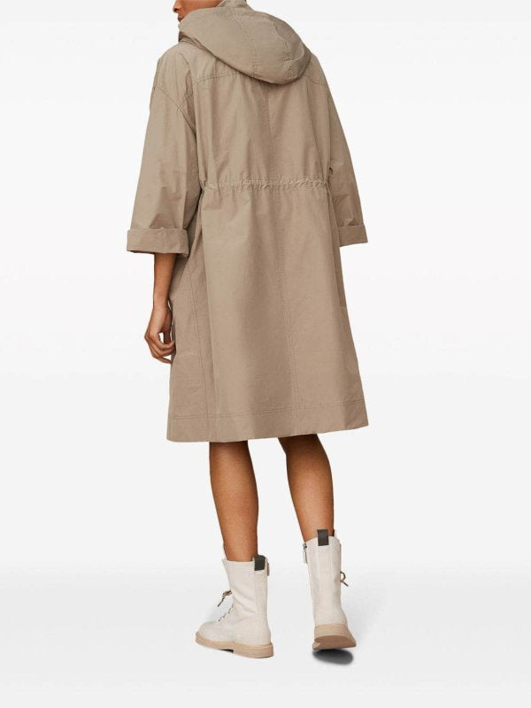 BRUNELLO CUCINELLI WOMEN'S LIGHT BEIGE HOODED PARKA