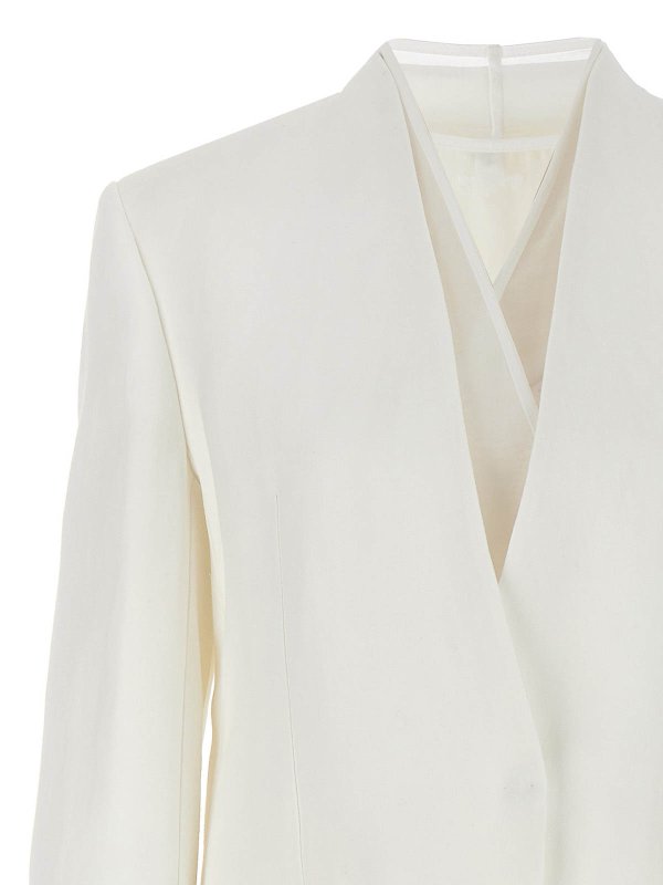BRUNELLO CUCINELLI WOMEN'S OFF WHITE TAILORED BLAZER