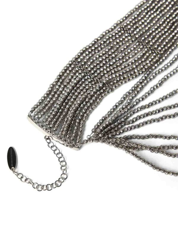 BRUNELLO CUCINELLI WOMEN'S SILVER LAYERED CHAIN NECKLACE