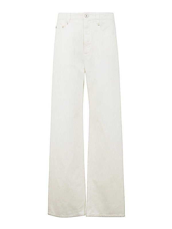 BRUNELLO CUCINELLI WOMEN'S NATURALE COTTON LINEN WIDE LEG TROUSERS
