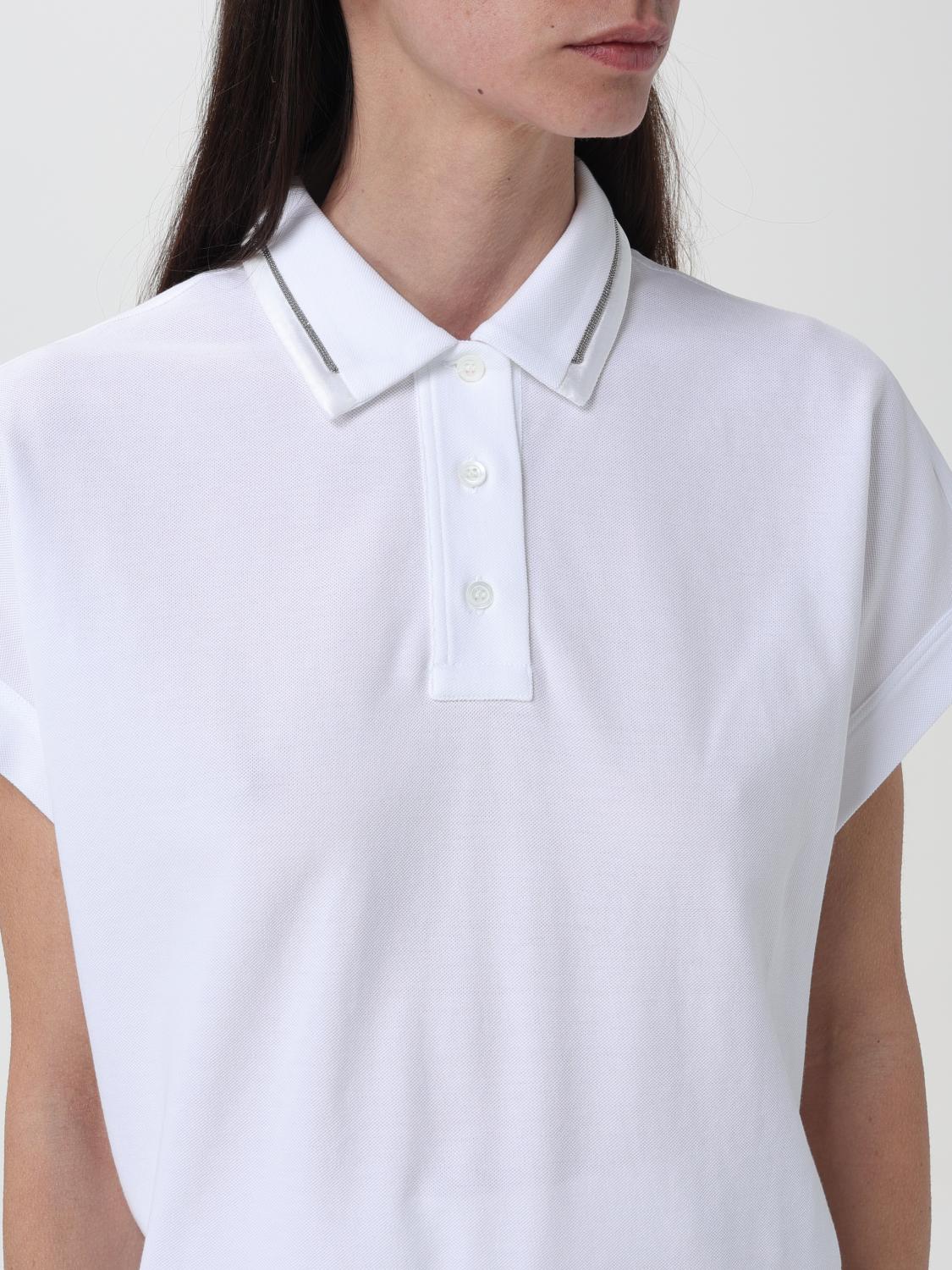 BRUNELLO CUCINELLI WOMEN'S WHITE BOXY COTTON SHIRT