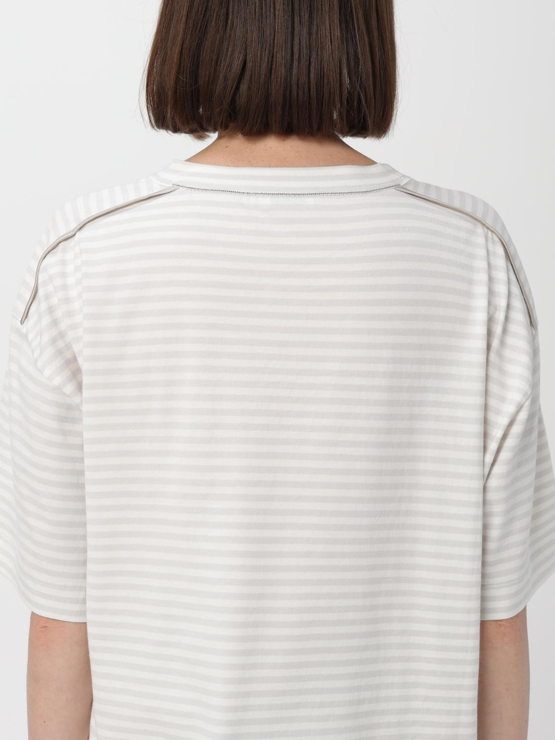 BRUNELLO CUCINELLI WOMEN'S LIGHT BEIGE BOXY SHIRT