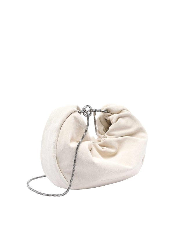 BRUNELLO CUCINELLI WOMEN'S OFF WHITE LEATHER SHOULDER BAG