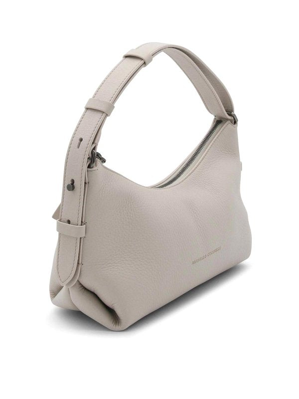 BRUNELLO CUCINELLI WOMEN'S QUARZO LEATHER SHOULDER BAG