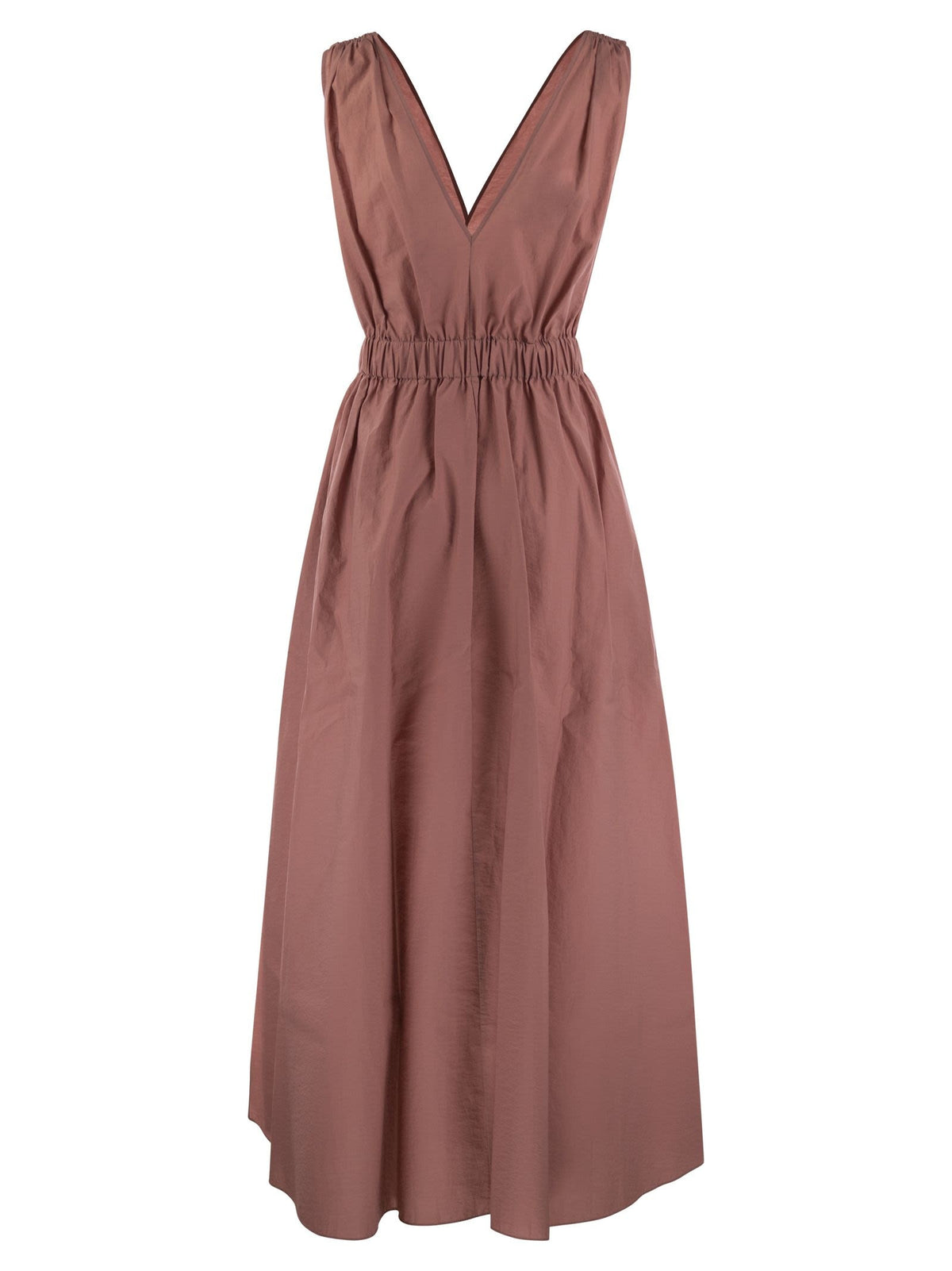 BRUNELLO CUCINELLI WOMEN'S DUSTY PINK BELTED DRESS