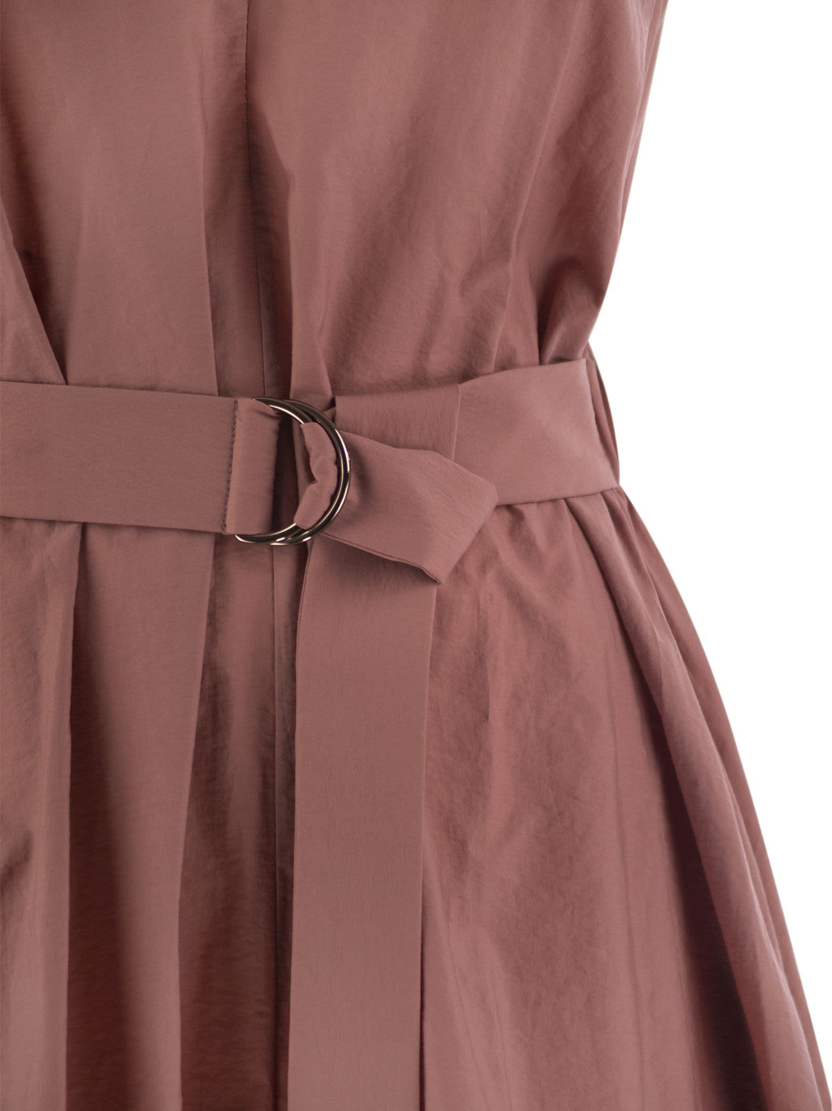 BRUNELLO CUCINELLI WOMEN'S DUSTY PINK BELTED DRESS
