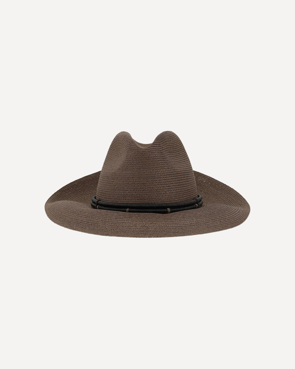 BRUNELLO CUCINELLI WOMEN'S BROWN WOVEN STRAW HAT