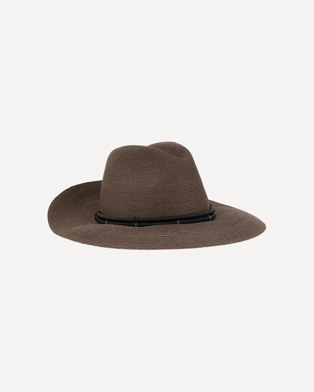 BRUNELLO CUCINELLI WOMEN'S BROWN WOVEN STRAW HAT