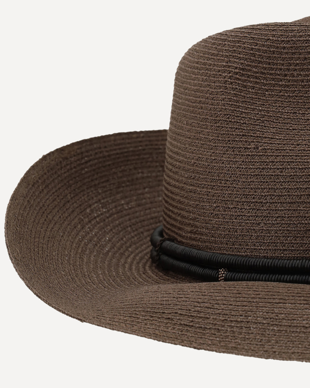 BRUNELLO CUCINELLI WOMEN'S BROWN WOVEN STRAW HAT