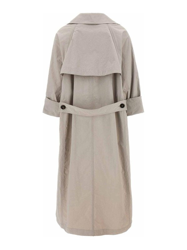 BRUNELLO CUCINELLI WOMEN'S LIGHT BEIGE OVERSIZED COAT