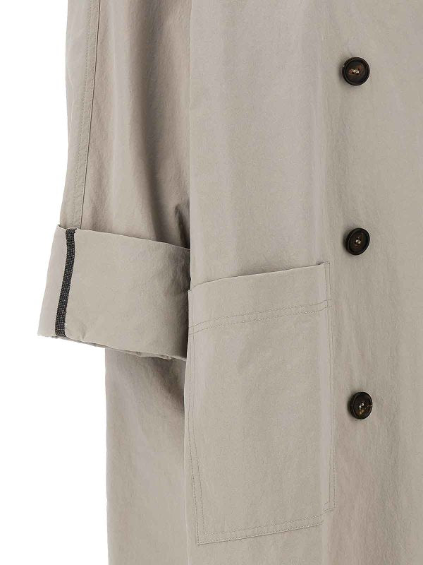 BRUNELLO CUCINELLI WOMEN'S LIGHT BEIGE OVERSIZED COAT