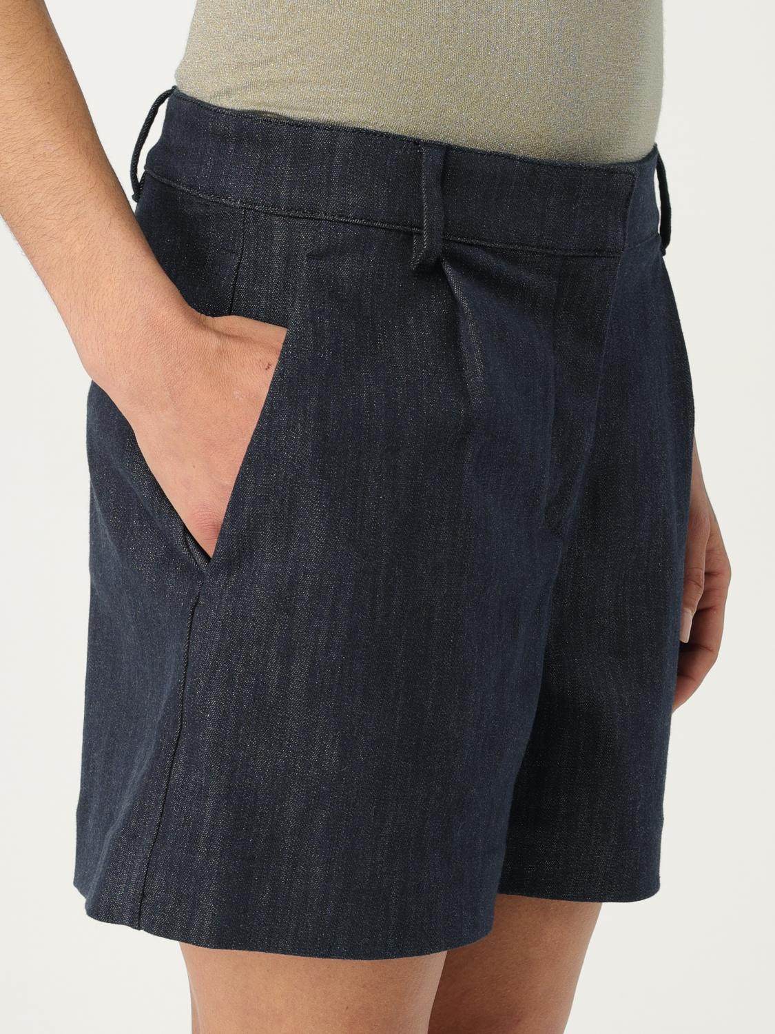 BRUNELLO CUCINELLI WOMEN'S DARK BLUE TAILORED SHORTS