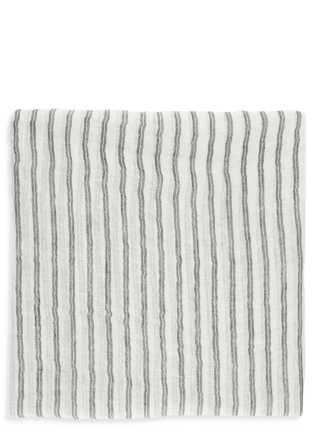 BRUNELLO CUCINELLI WOMEN'S WHITE STRIPED LINEN SCARF