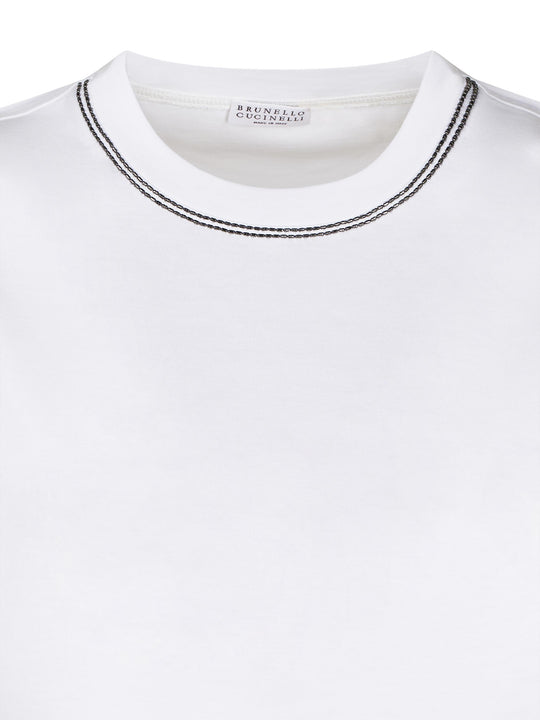 BRUNELLO CUCINELLI WOMEN'S WHITE RELAXED COTTON SHIRT