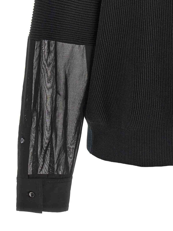 BRUNELLO CUCINELLI WOMEN'S BLACK RIBBED COTTON SWEATER