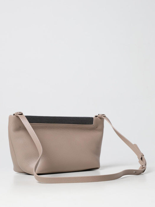 BRUNELLO CUCINELLI WOMEN'S DUNE LEATHER SHOULDER BAG
