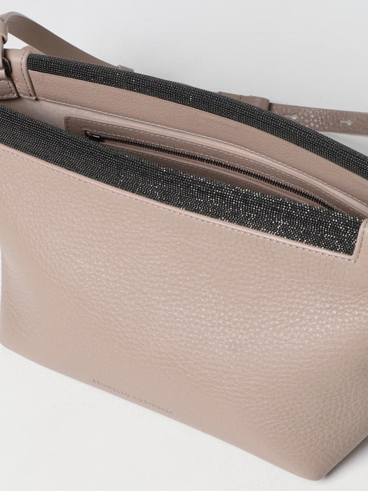 BRUNELLO CUCINELLI WOMEN'S DUNE LEATHER SHOULDER BAG