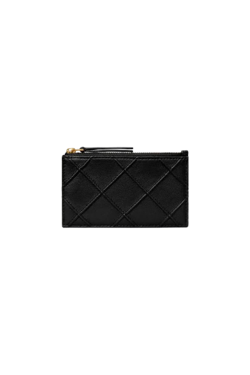 Tory Burch Fleming Soft Zip Card Case Black 152602-001