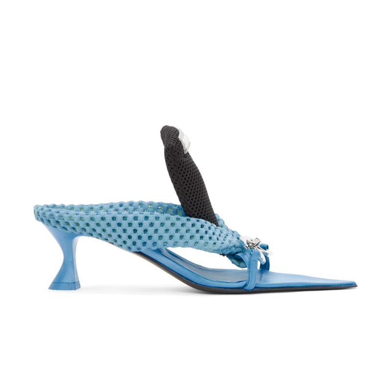 Womens | Ancuta Sarca S4 Mesh Kitten Heel Sandal Blue/Black