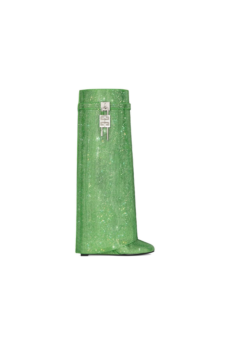 Givenchy Shark Lock Wide Fit Pant Boots 90Mm-Absynthe Green